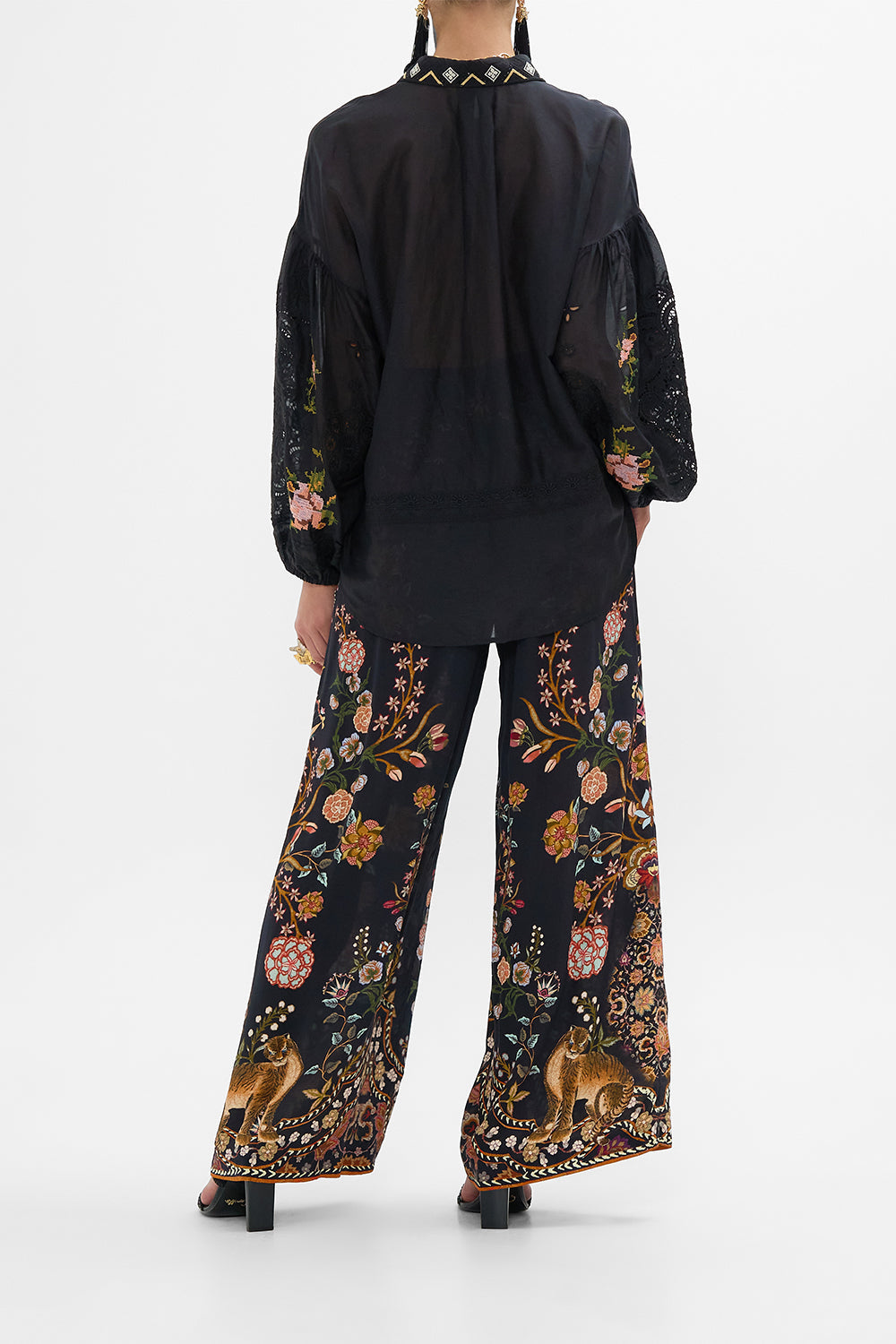 CAMILLA Straight Leg Relaxed Trouser Loom to Tomb print