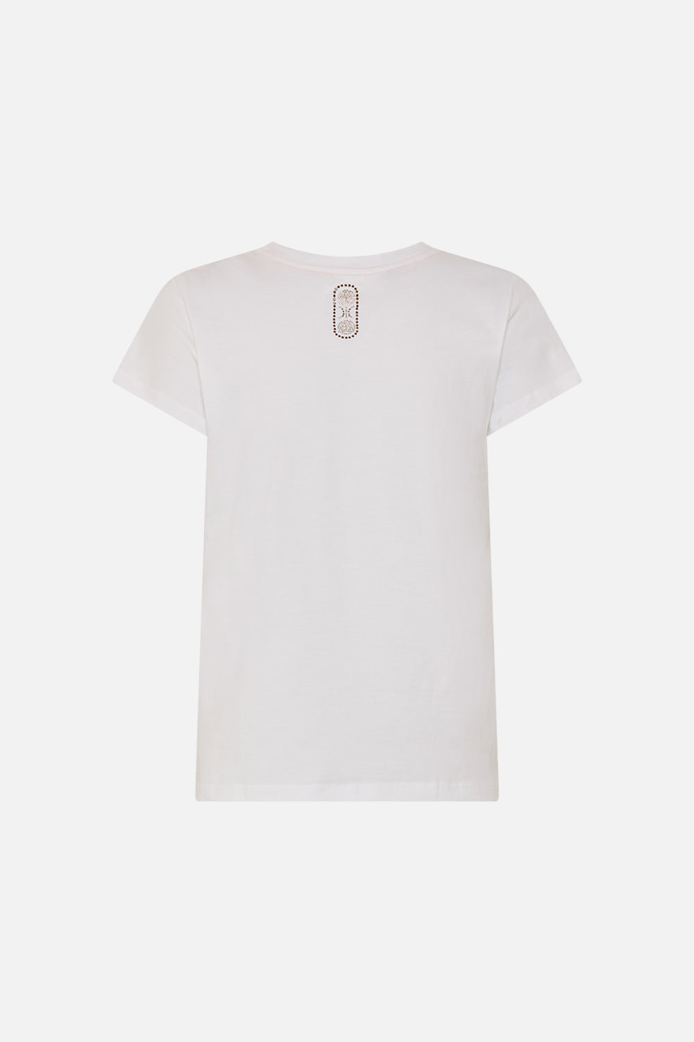 CAMILLA slim fit round neck t-shirt white in Milla's Got Mail print.