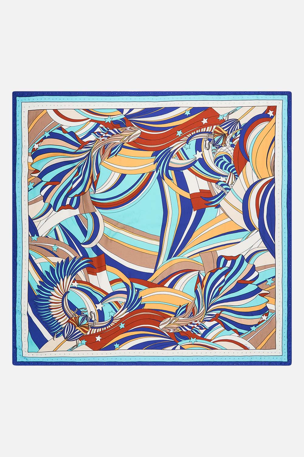 CAMILLA Large Square Scarf in Oasis Oracle print.