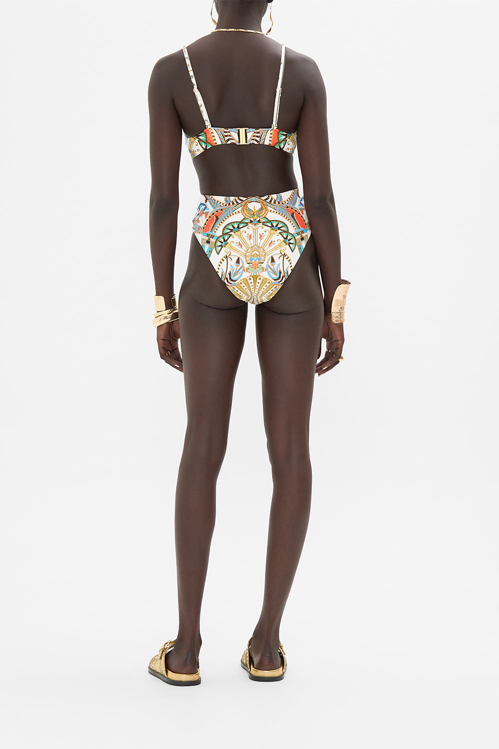 CAMILLA High Tri Bra with Trim in Valley Of The Queens print