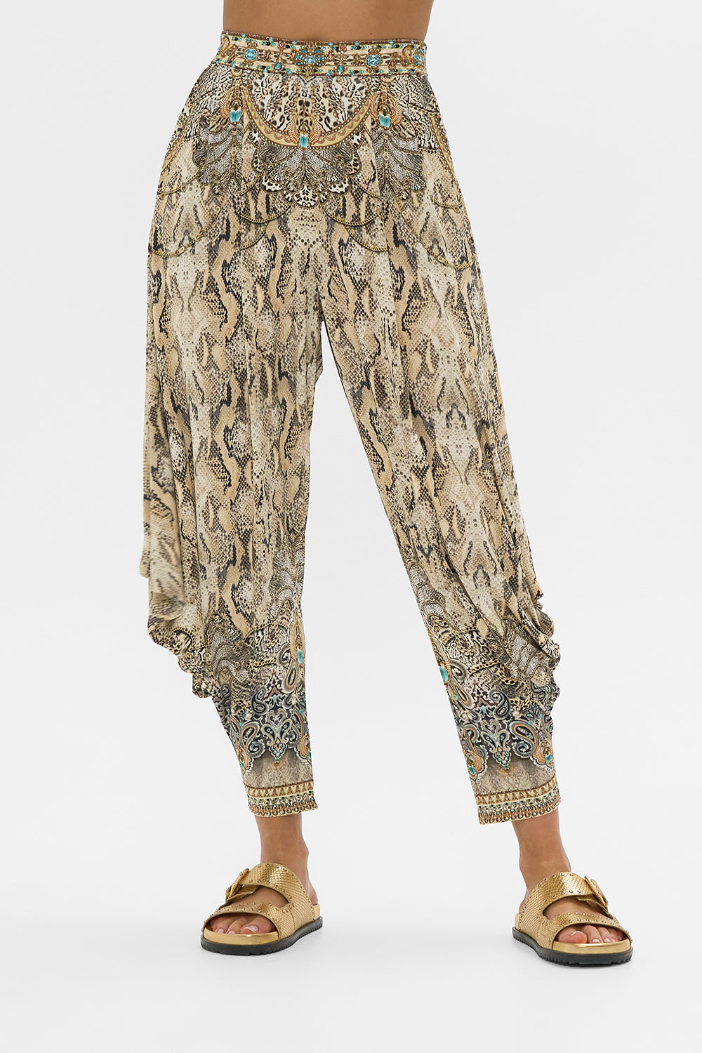 CAMILLA Jersey Drape Pant with Pocket in The Throne Room print