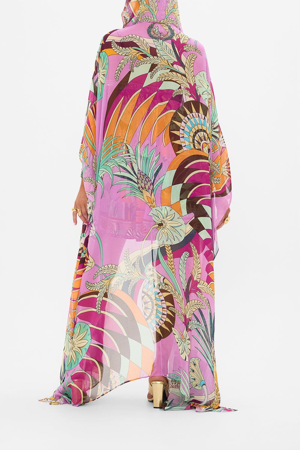 CAMILLA Oversized Robe in Giza Goddess print.