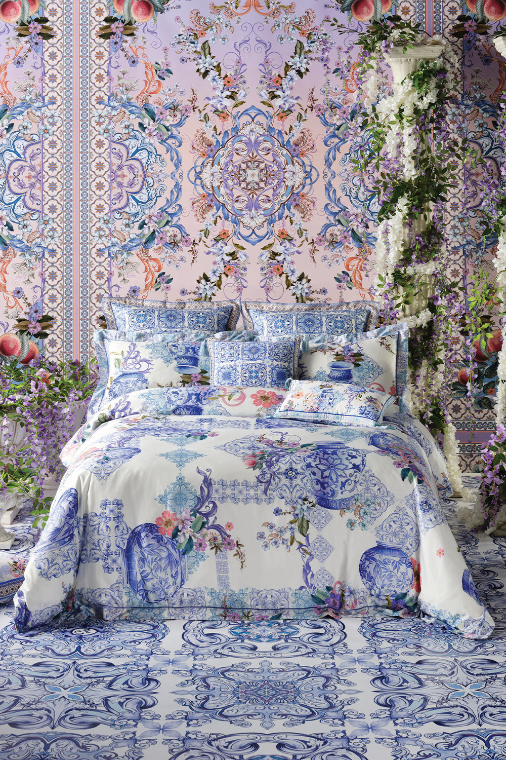 Product view of VILLA CAMILLA home quilt cover set in Paint Me Positano print