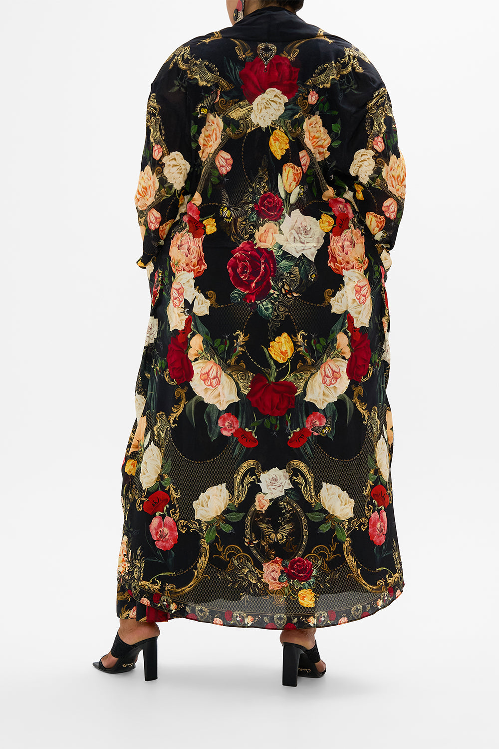 CAMILLA Black Long Casual Jacket with Pockets in Magic in the Manuscripts