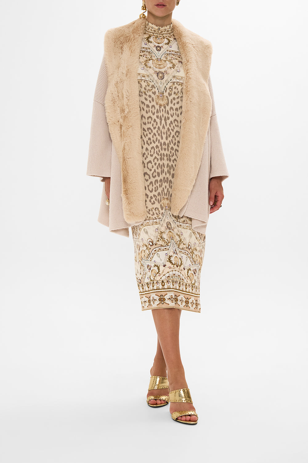 CAMILLA printed jersey dress in Grotto Goddess print