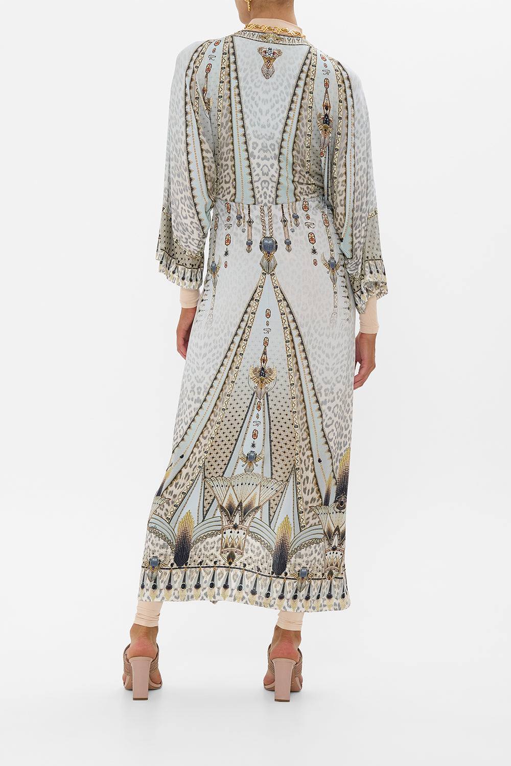 DRAPED JERSEY DRESS WITH HARDWARE SAHARA STARLET