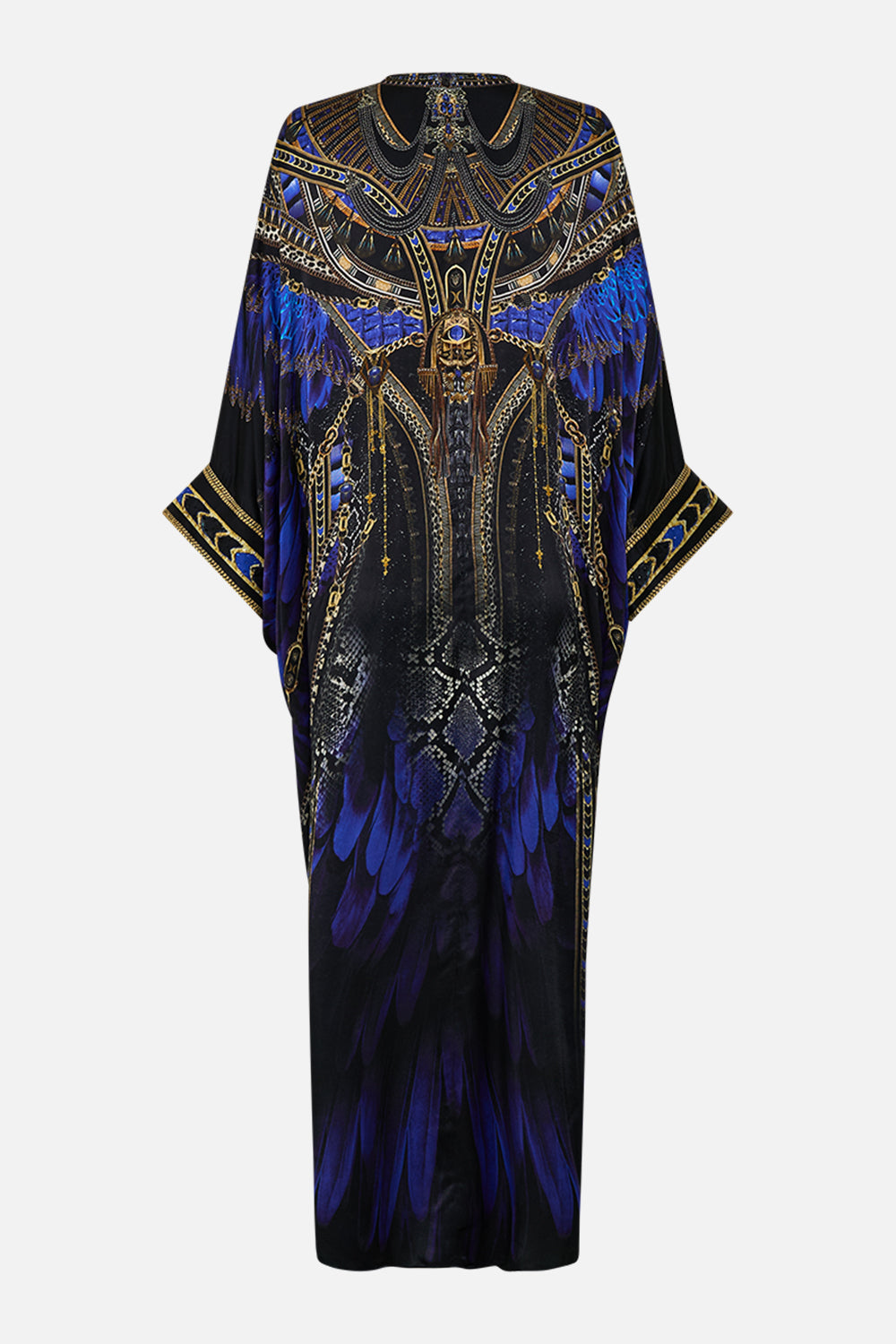 CAMILLA Pierced V-Neck Kaftan in Other Side of the Oasis print.