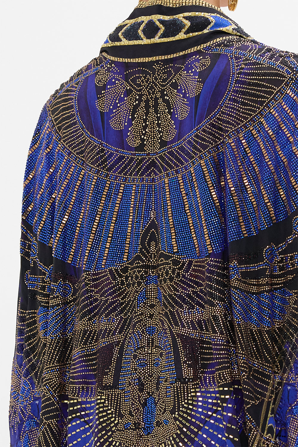 CAMILLA Open Front Cardi Cape in Other Side of the Oasis print.