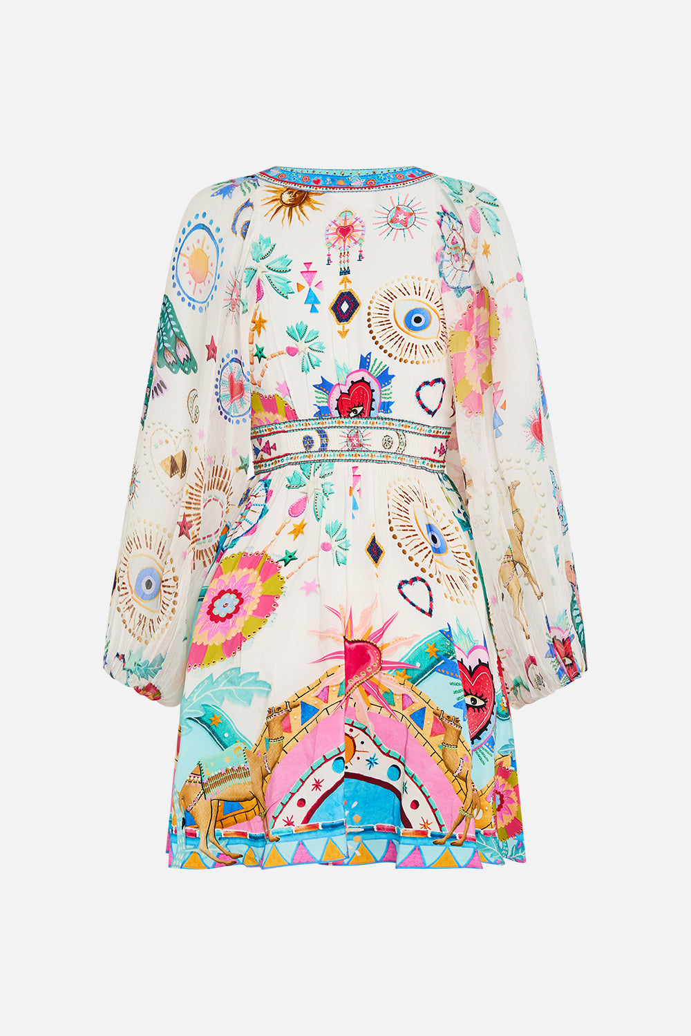 LACE UP FRONT SHORT DRESS LIVING IN COLOUR