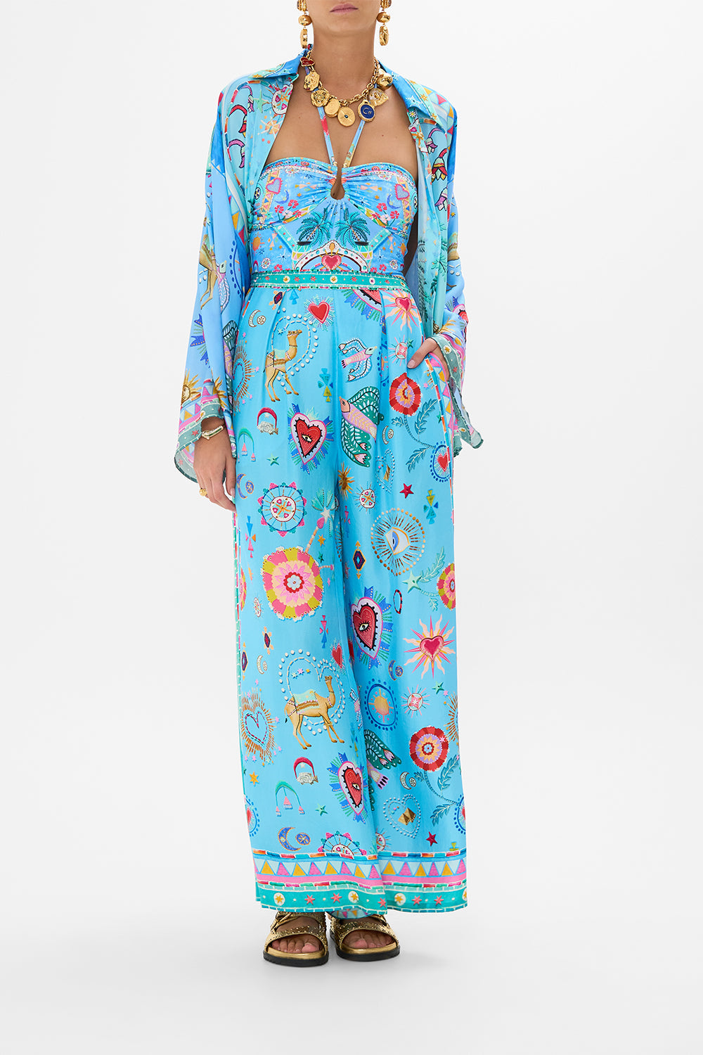 WIDE SLEEVE BLOUSE A PAINTED VILLAGE