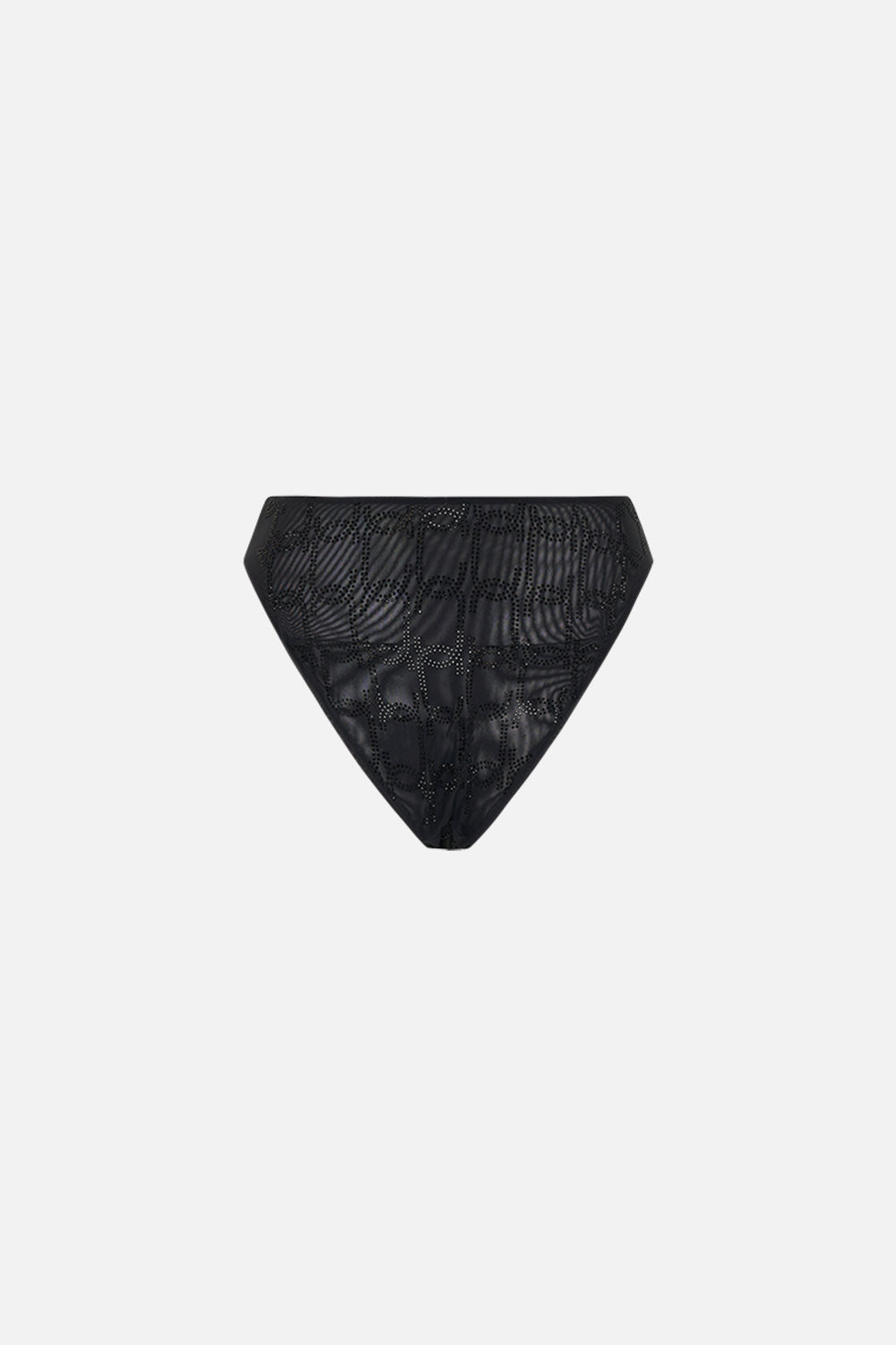 CAMILLA black mesh high waisted briefs