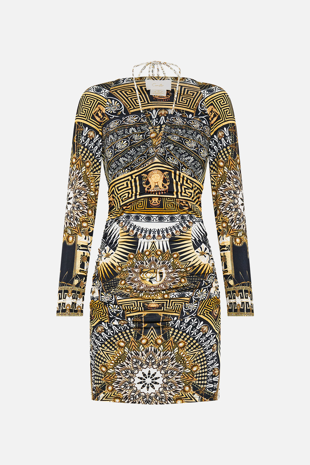 SHORT CUT OUT JERSEY HALTER NECK DRESS TEMPLES OF DENDARA