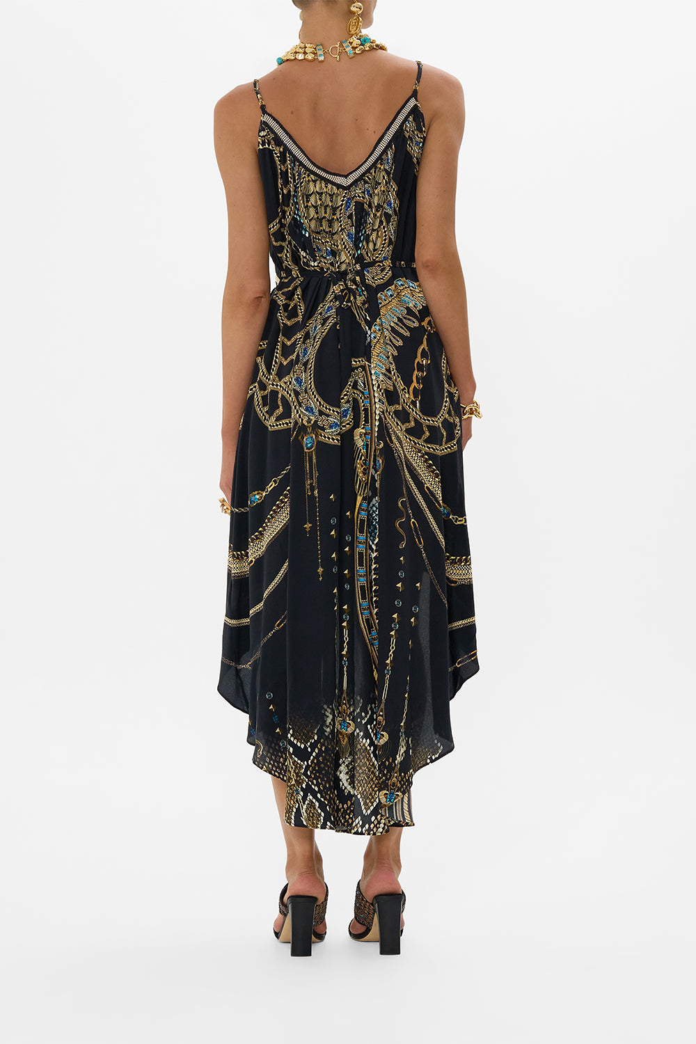 STRAPPY HIGH LOW DRESS WITH POCKETS CALL ME CLEOPATRA