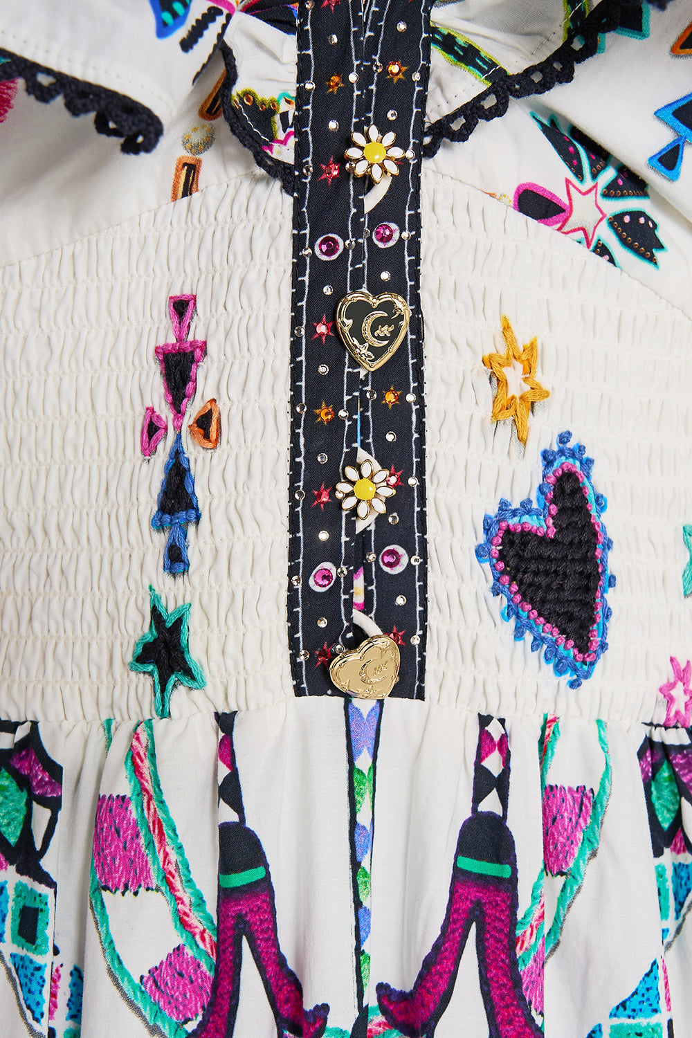 TIERED DRESS WITH NECK FRILL NUBIAN WONDERLAND