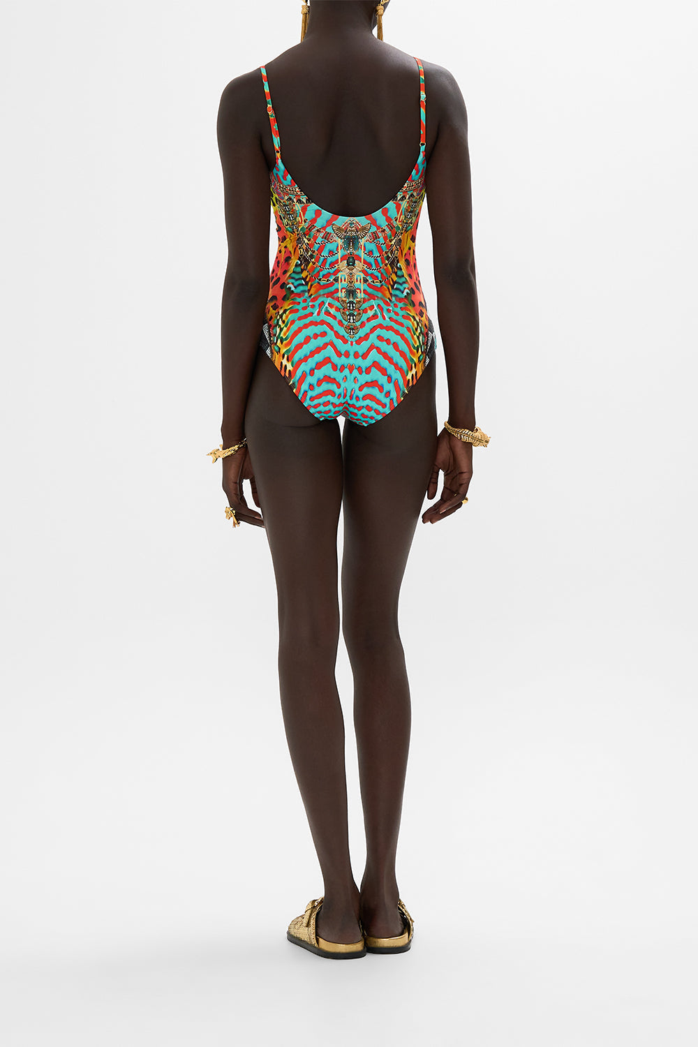 CAMILLA Scoop Neck One Piece in Desert Visions print.