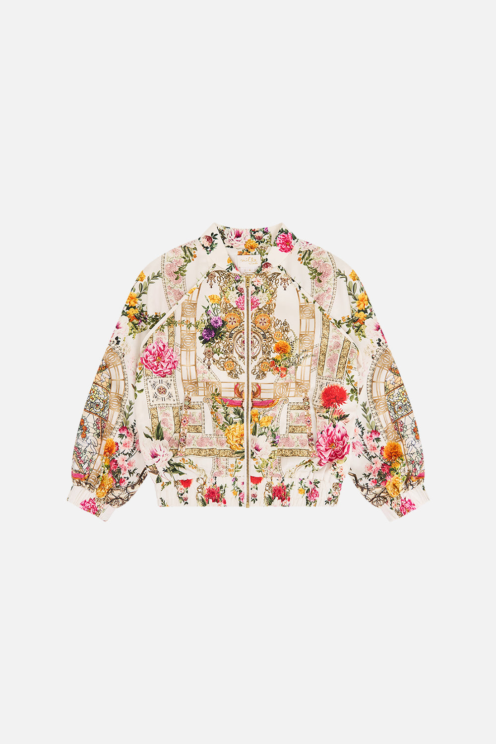 Milla By CAMILLA Kids Bomber Jacket 4-10 in Egyptian Rose print.