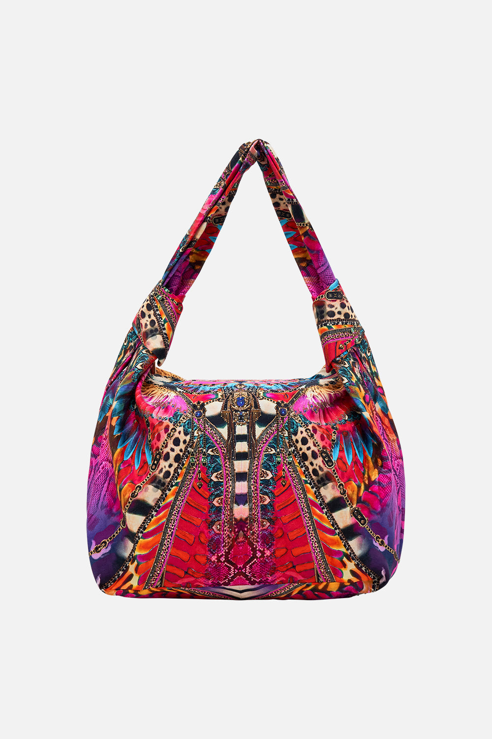 CAMILLA Slouch Shoulder Bag in Sahara Supernatural print.