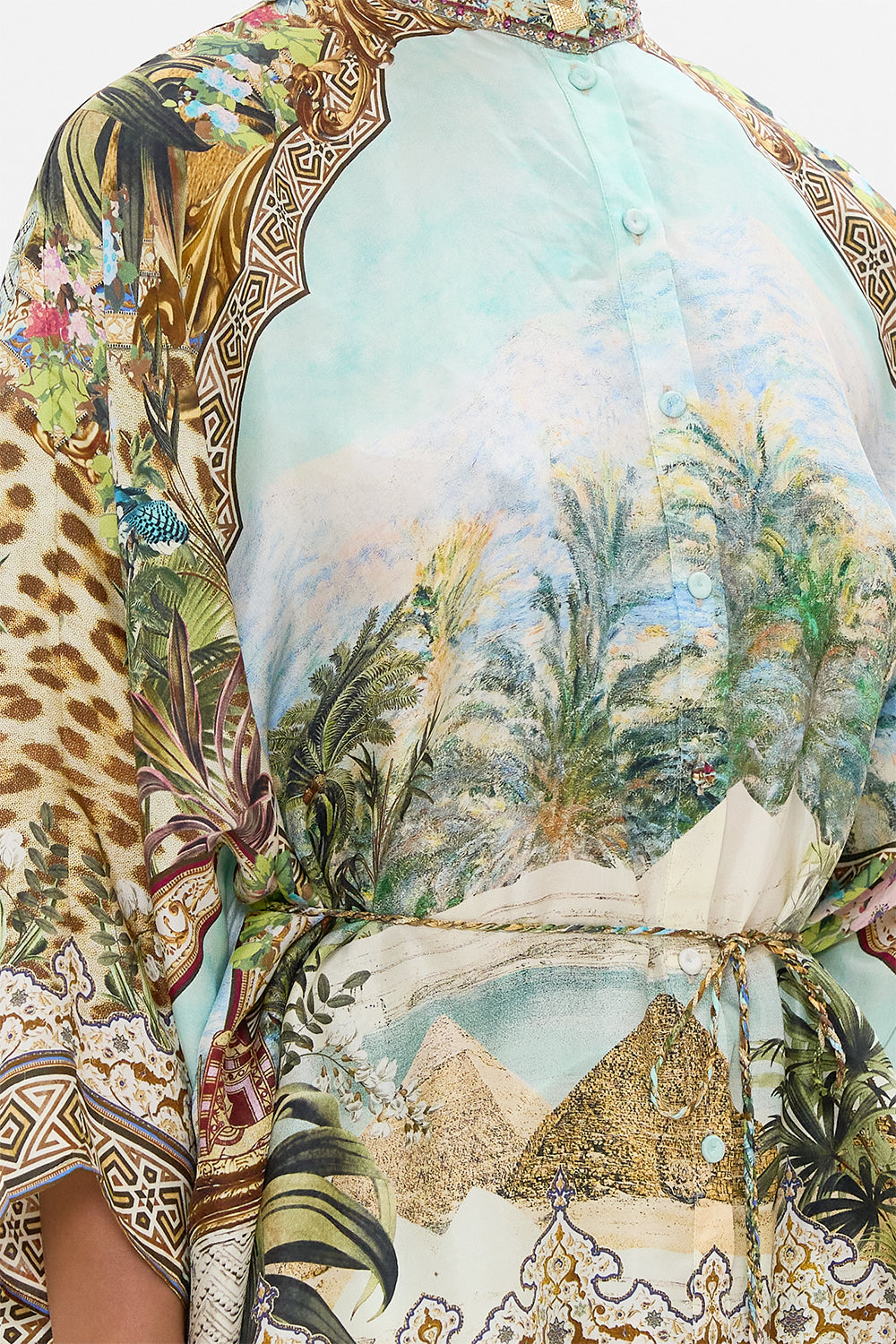 BUTTON THROUGH SCARF BLOUSE VIEWS OF THE VALLEY