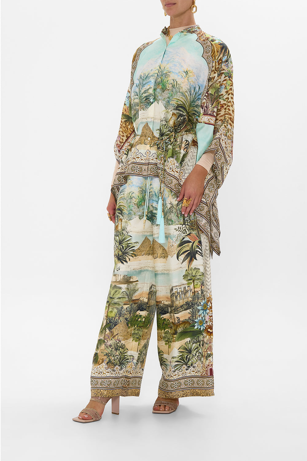 BUTTON THROUGH SCARF BLOUSE VIEWS OF THE VALLEY