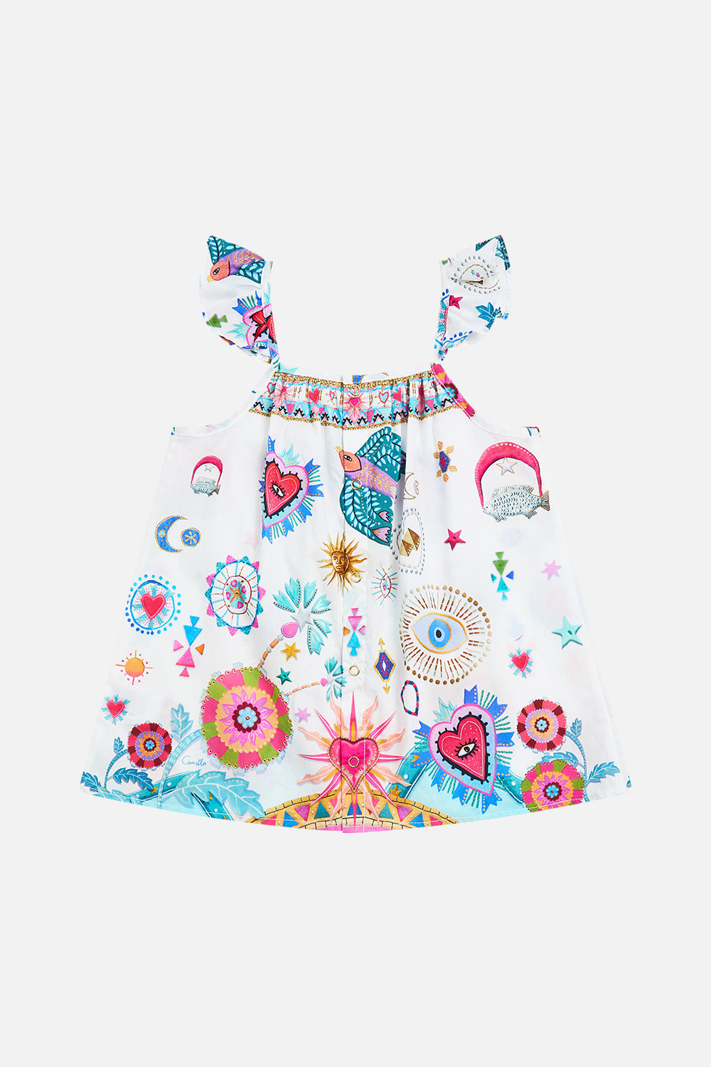 BABIES DRESS WITH FRILLS RAINBOW ROADS