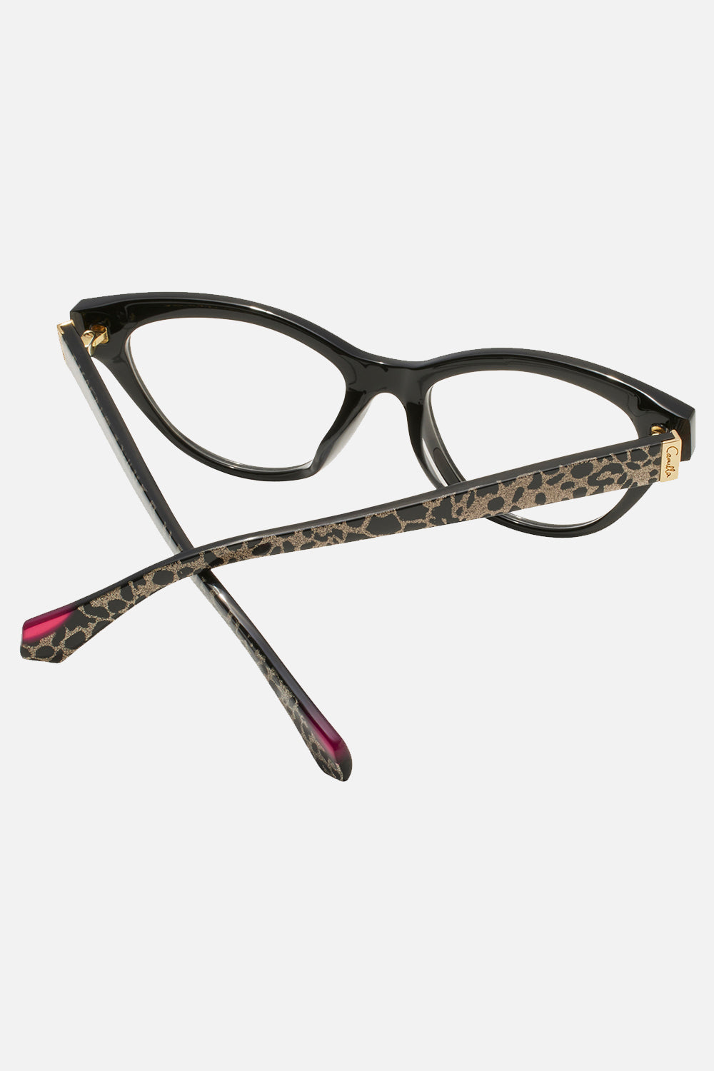 THE SHOWSTOPPER OPTICAL GLASSES BLACK GLITTER LEOPARD