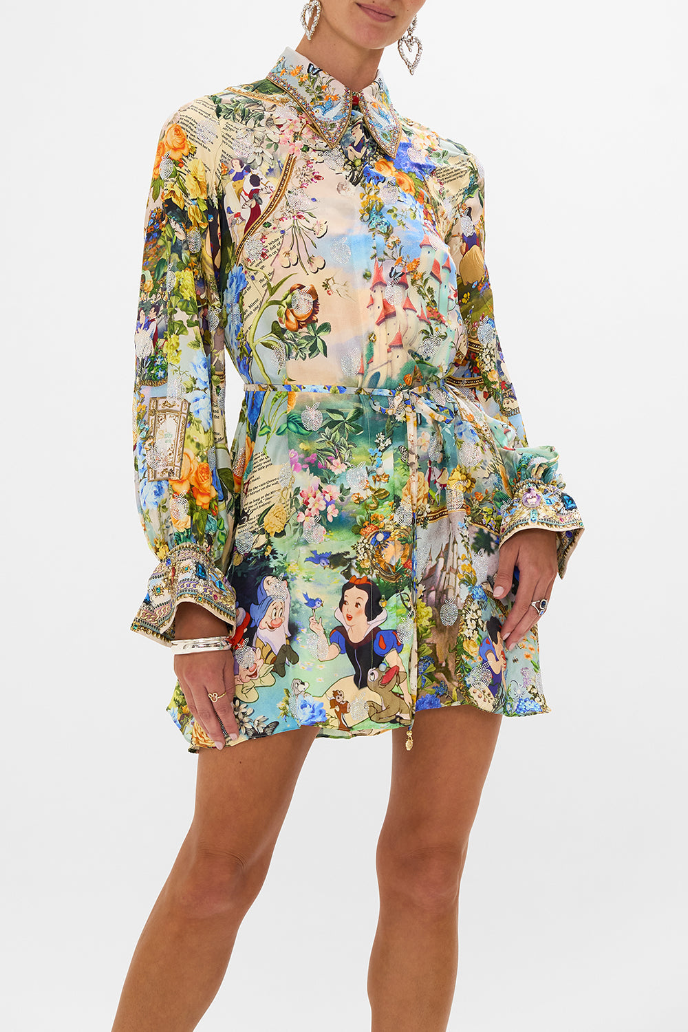 Disney CAMILLA silk shirt dress in the Kindest One Of All print