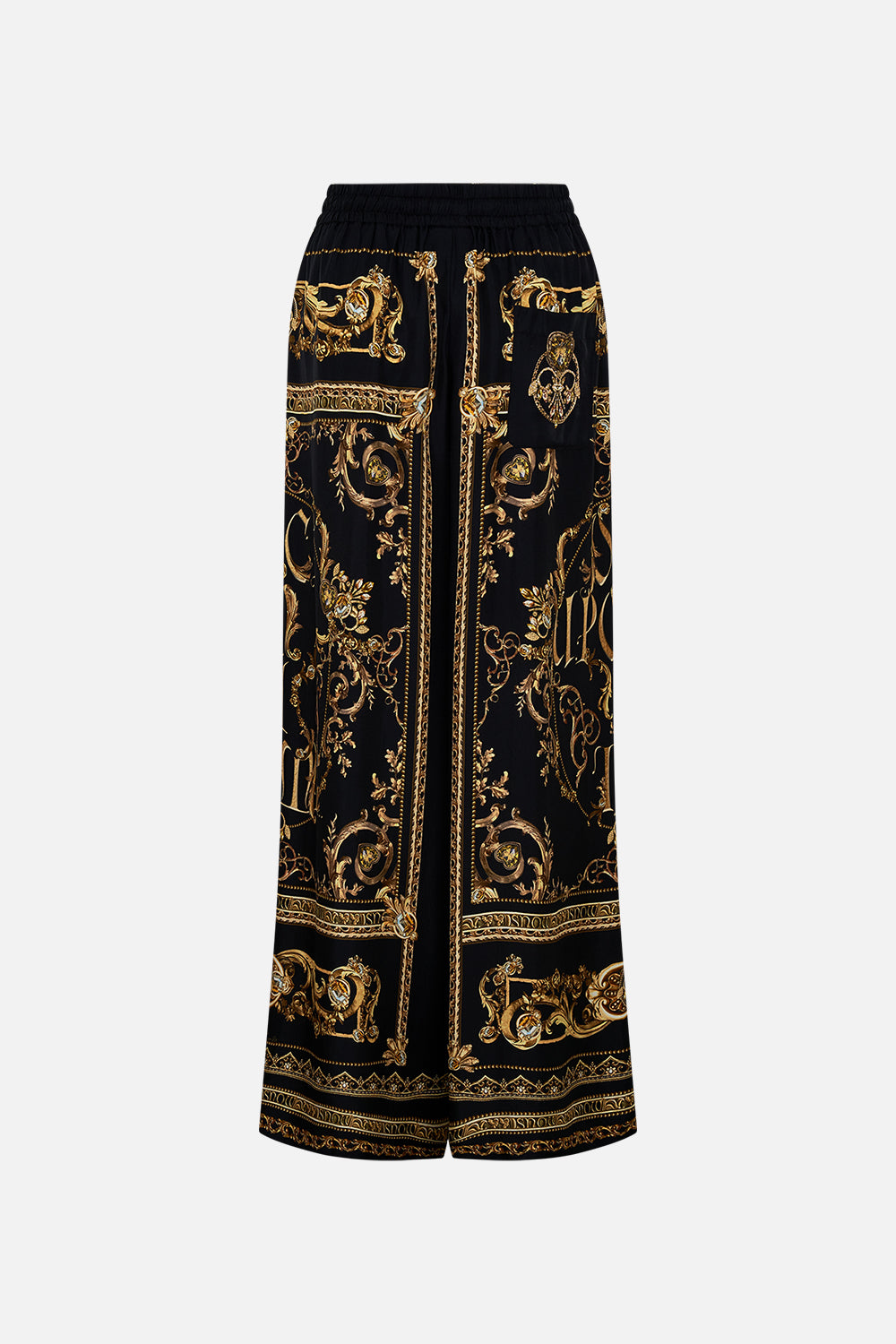 Disney CAMILLA silk pants in Once Upon A Time print