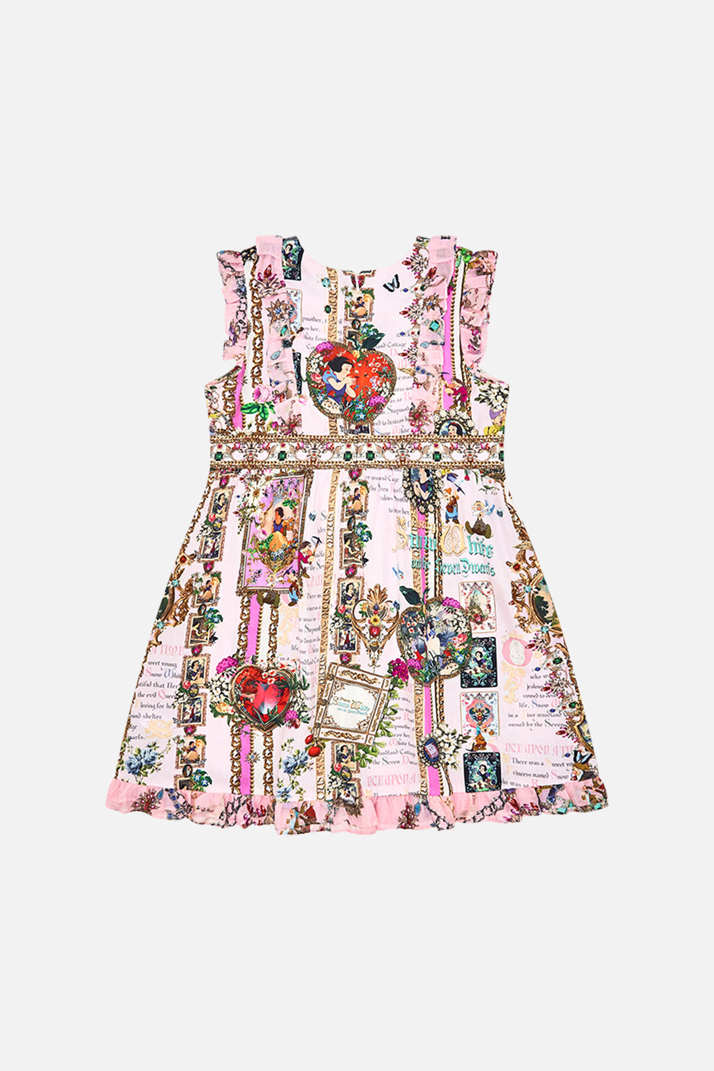 Disney CAMILLA kids mini frill dress in Just One Bite Snow White print