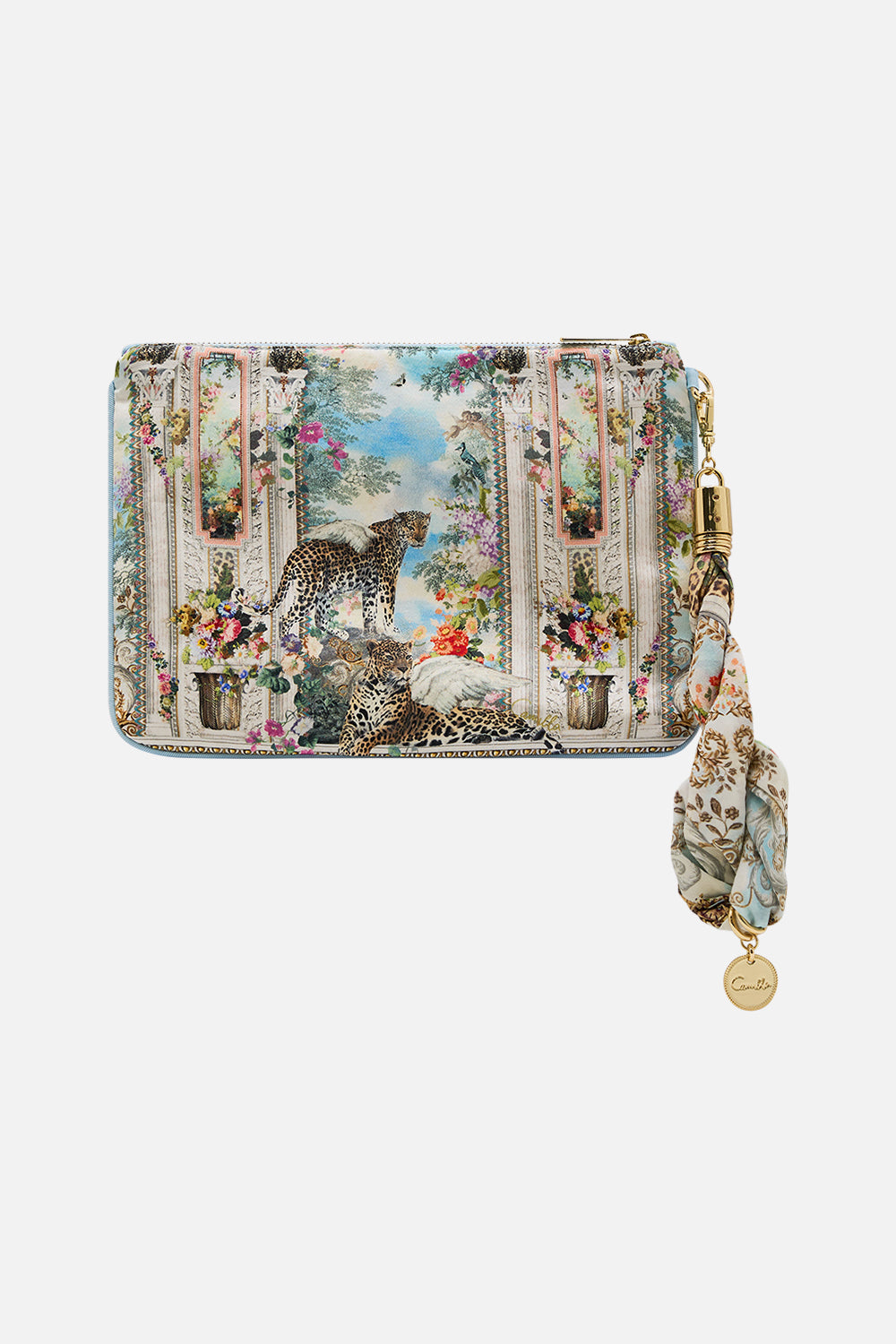 CAMILLA Floral Scarf Clutch in We Always Have Alexandria Print.
