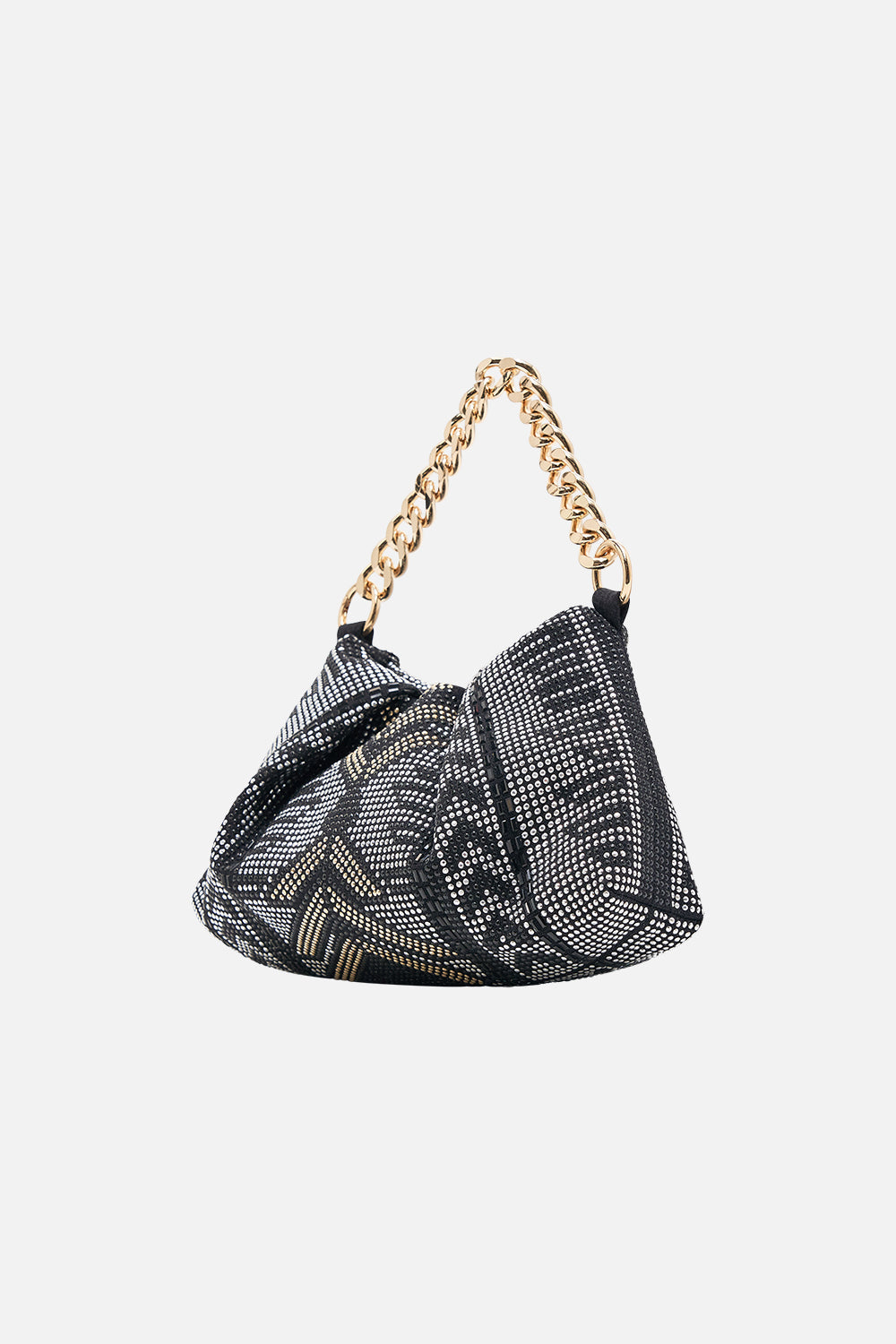 CAMILLA Small Clutch with Chain in Valley of the Queens print