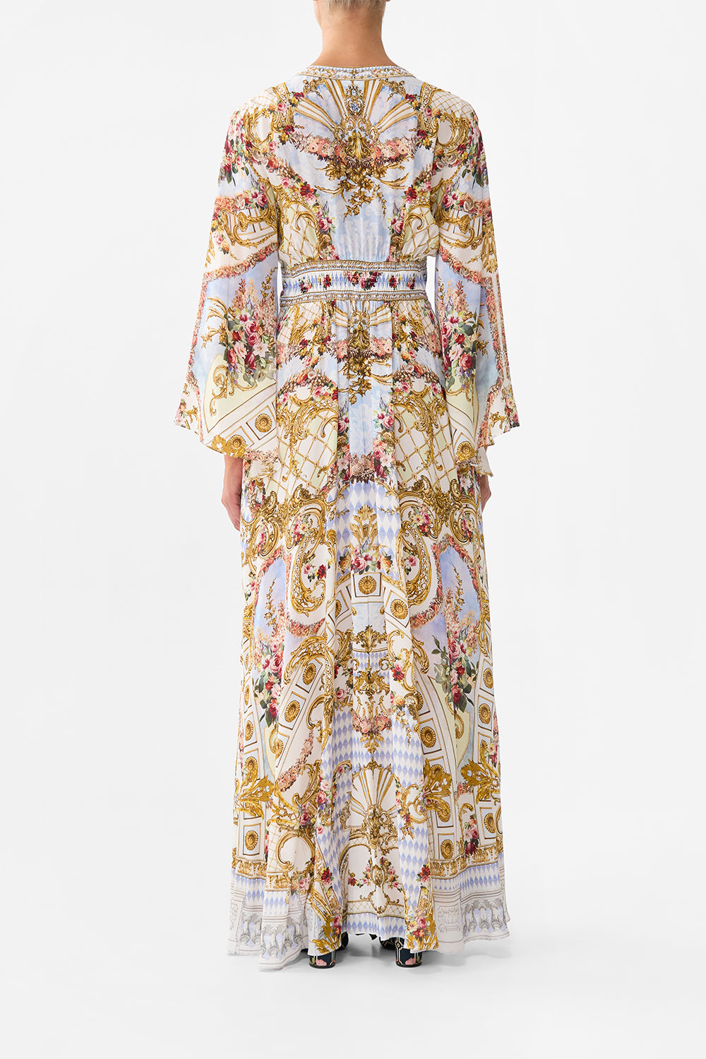 KIMONO SLEEVE DRESS WITH SHIRRING DETAIL THRONE GAMES