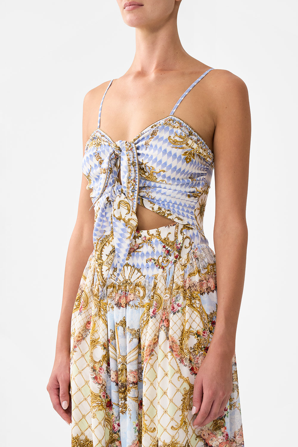 DOUBLE TIE FRONT DRESS THRONE GAMES