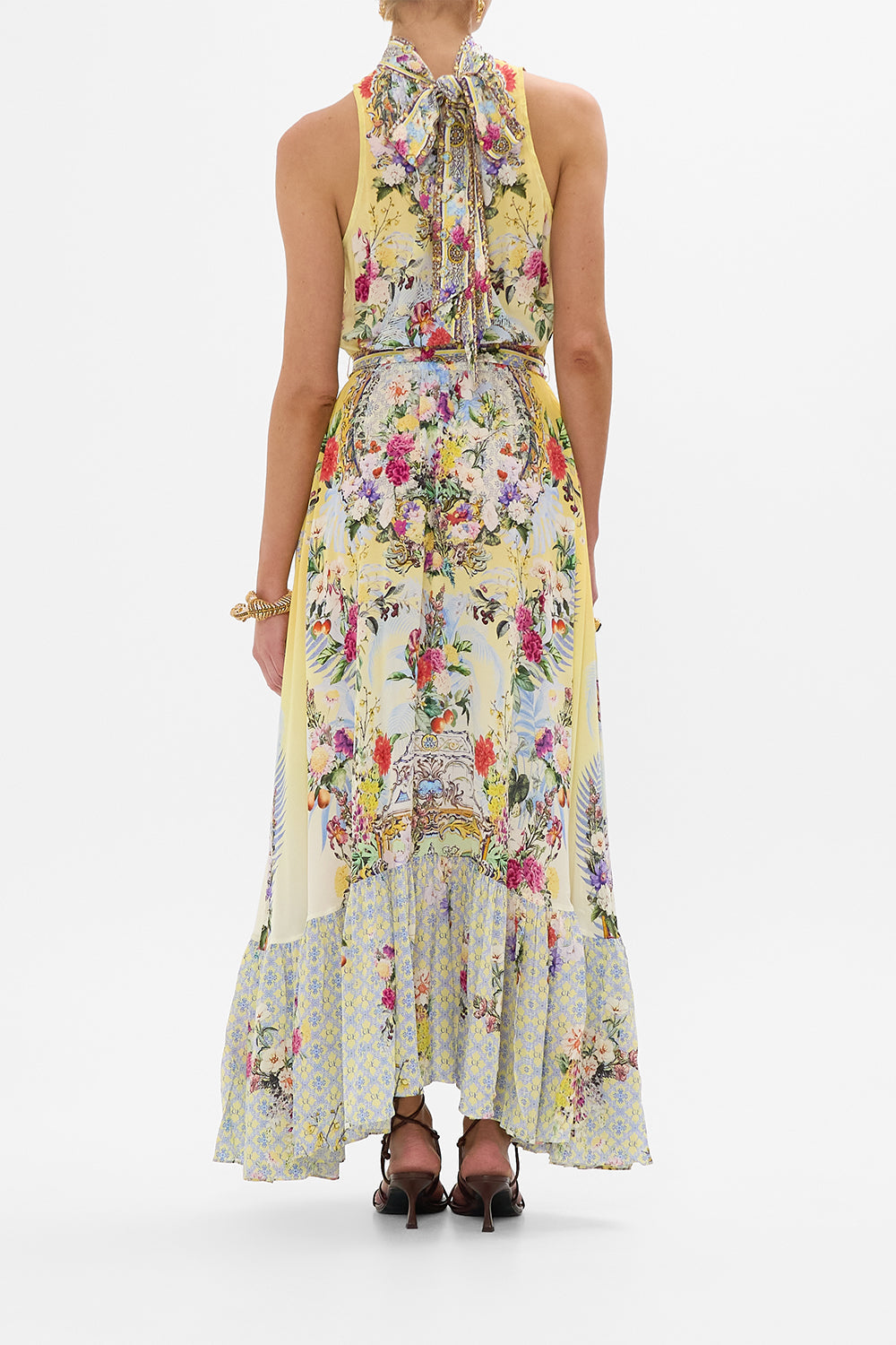 NECKTIE DRESS WITH ELASTICATED WAIST FLOR FANTÁSTICA