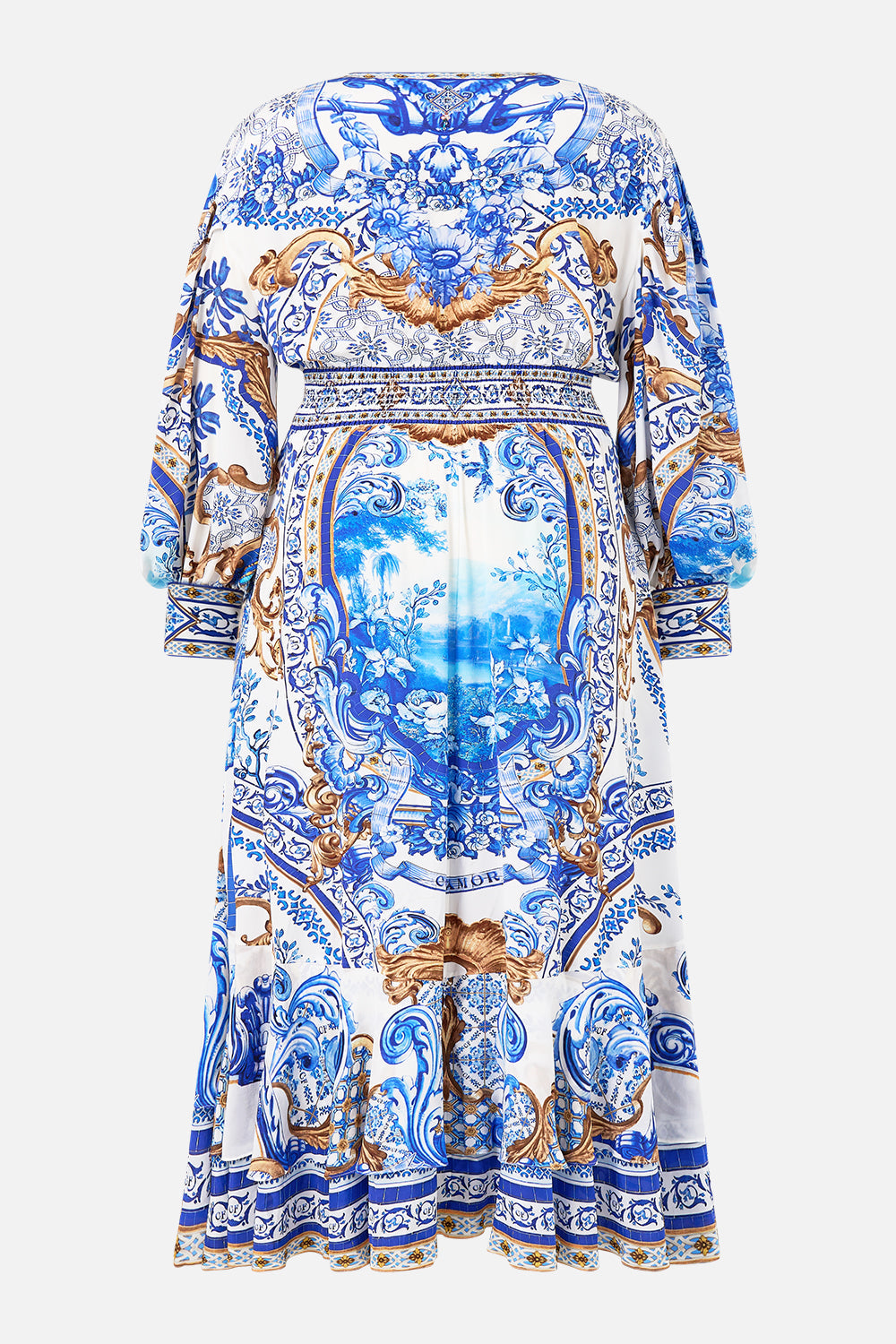 LONG BUTTON FRONT DRESS AZUL ADVENTURES