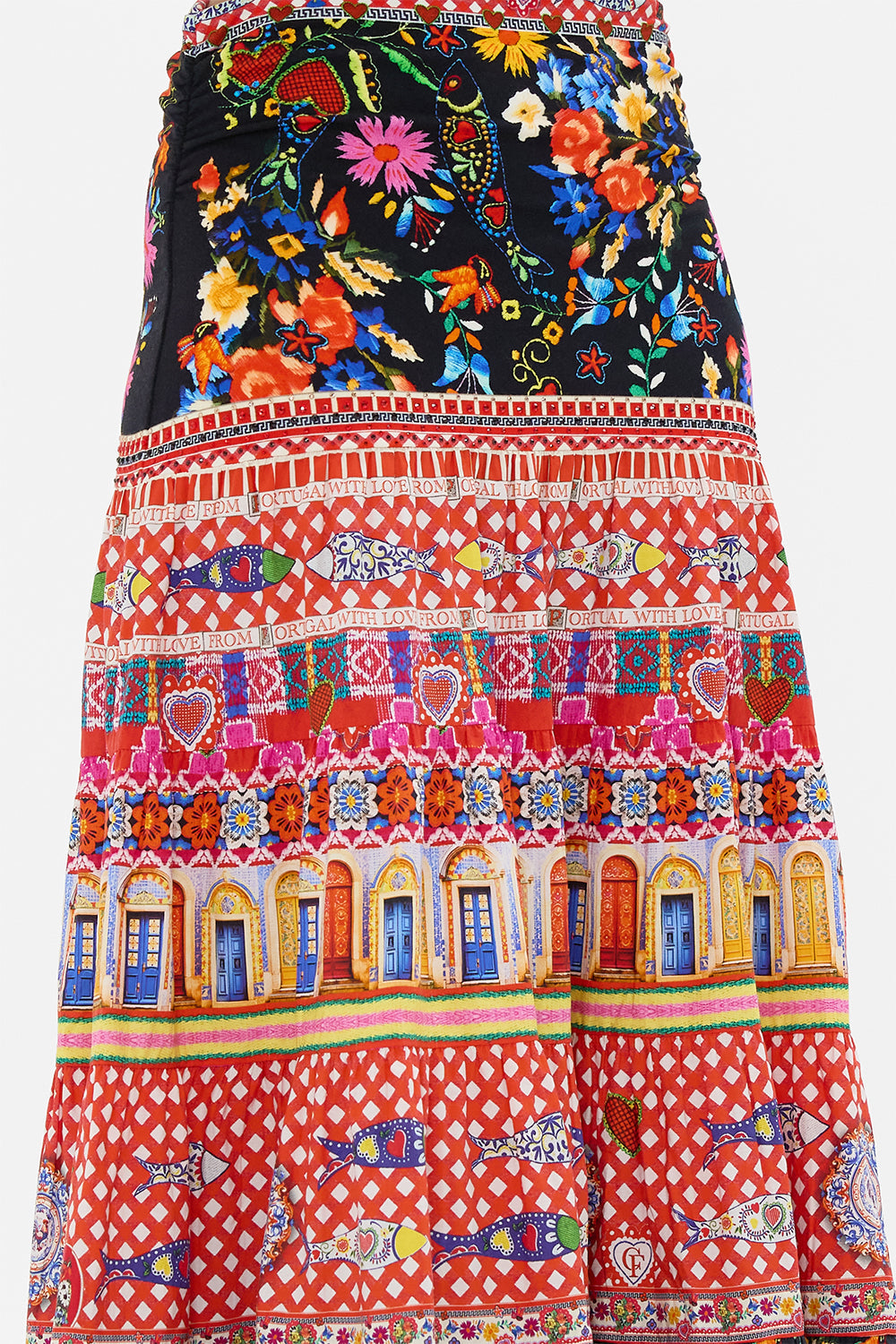 JERSEY SPLICED TIERED SKIRT FOLK FABULOUS