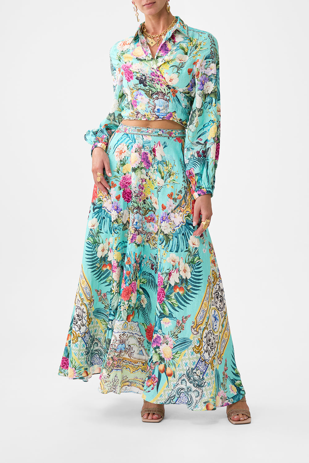 CROPPED WRAP SHIRT GARDENS OF QUELUZ