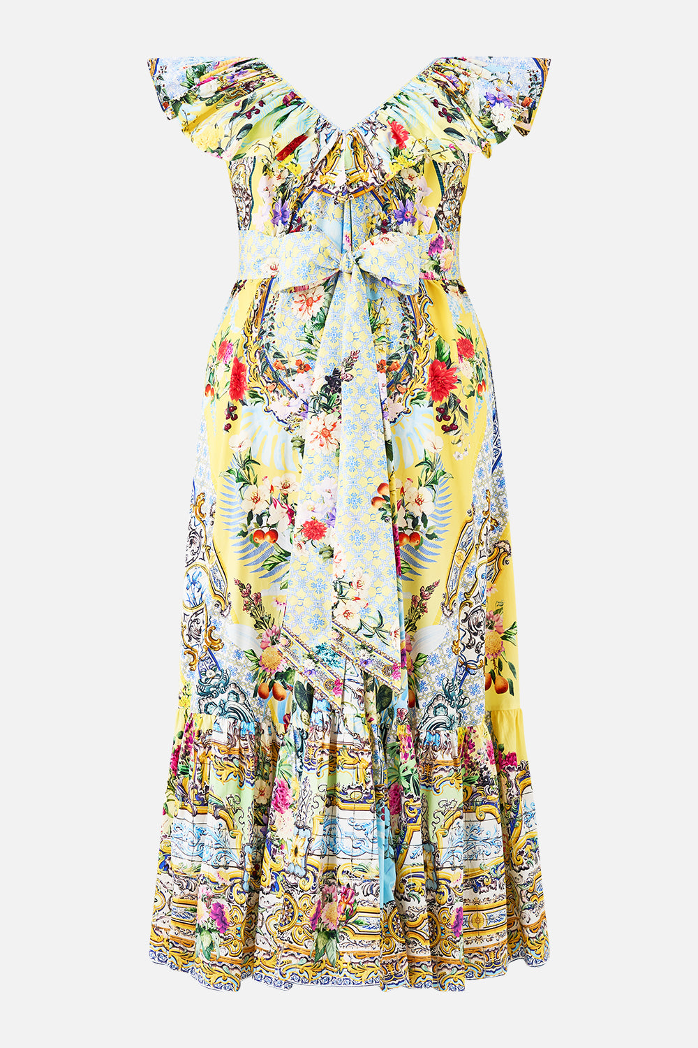 FRILL NECK DRESS WITH HARDWARE FLOR FANTÁSTICA