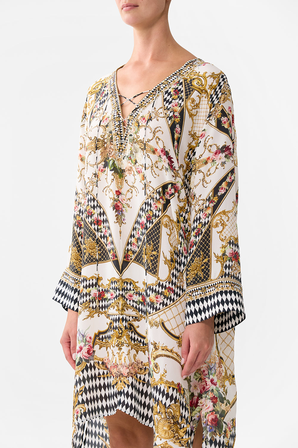 METAL EYELET KAFTAN ROCOCO GLOW