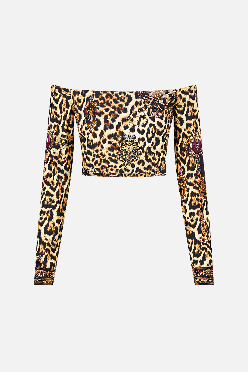 OFF SHOULDER CROPPED JERSEY TOP SAINTS AND SISTERS