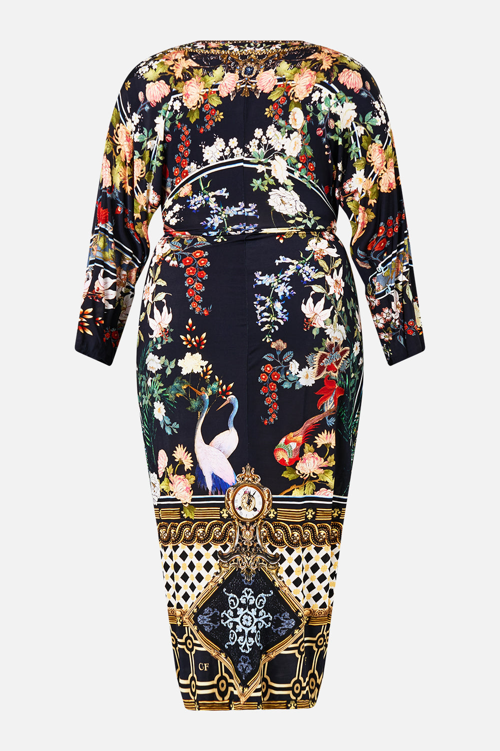 LONG SPLIT FRONT TWIST JERSEY DRESS PALACIO POETRY