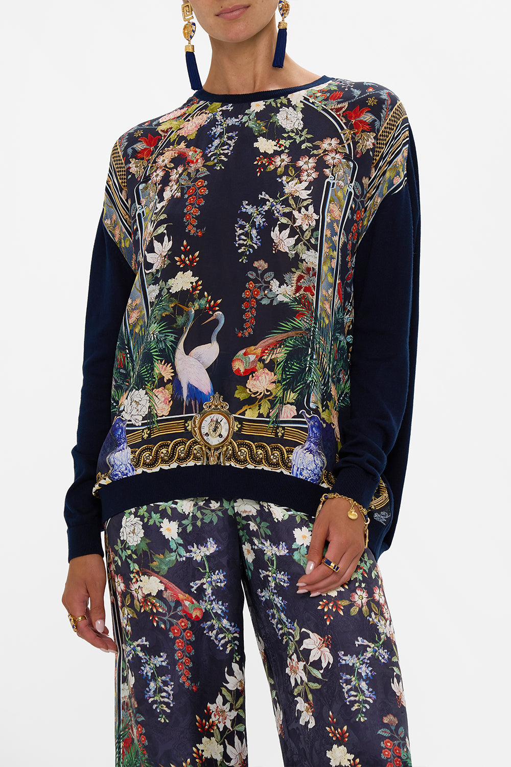 LONG SLEEVE JUMPER WITH PRINT FRONT PALACIO POETRY