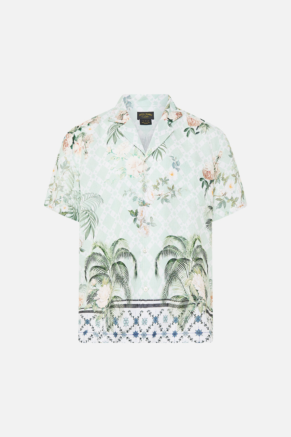 RELAXED FIT CAMP-COLLAR SHORT SLEEVE SHIRT JARDIM PARTY