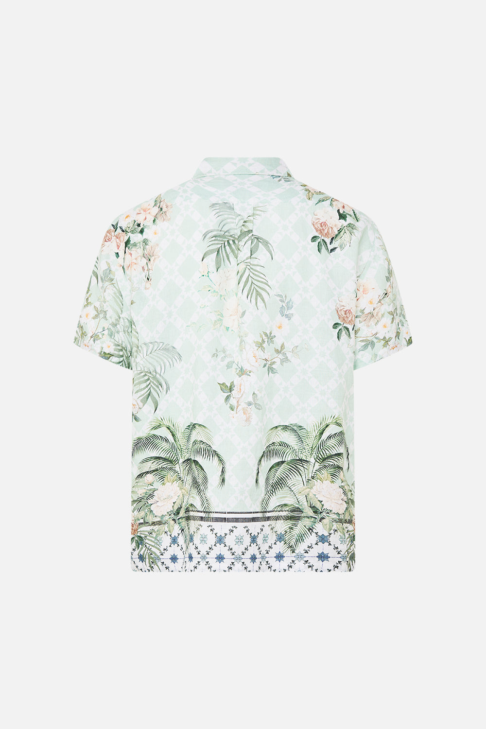 RELAXED FIT CAMP-COLLAR SHORT SLEEVE SHIRT JARDIM PARTY