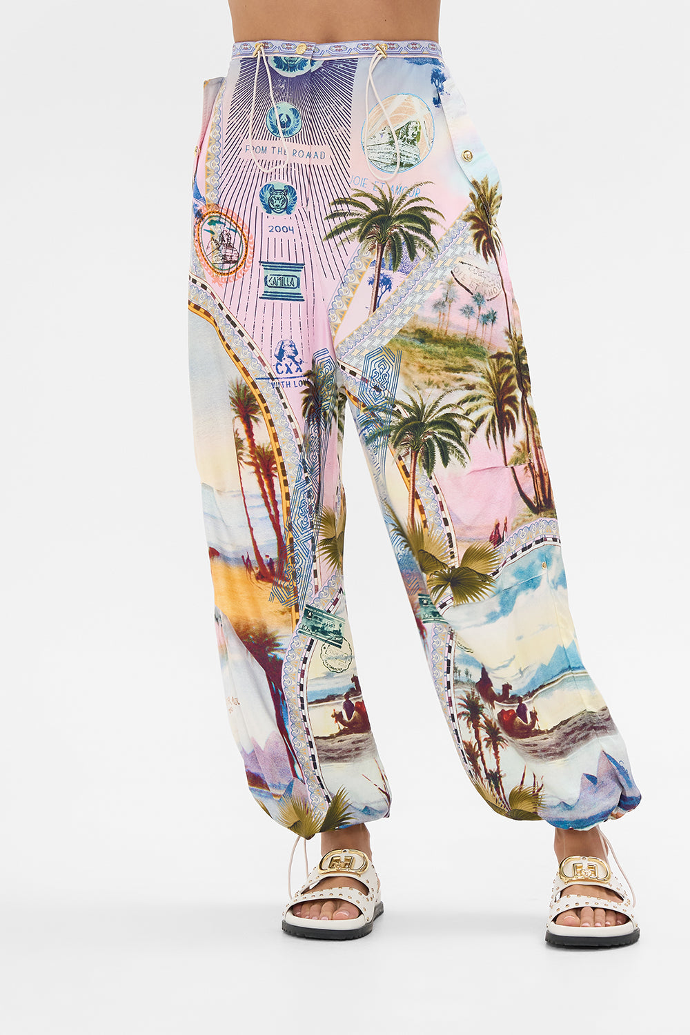 CAMILLA parachute pant in Call Me in Cairo print.