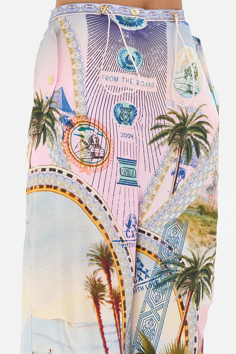 CAMILLA parachute pant in Call Me in Cairo print.