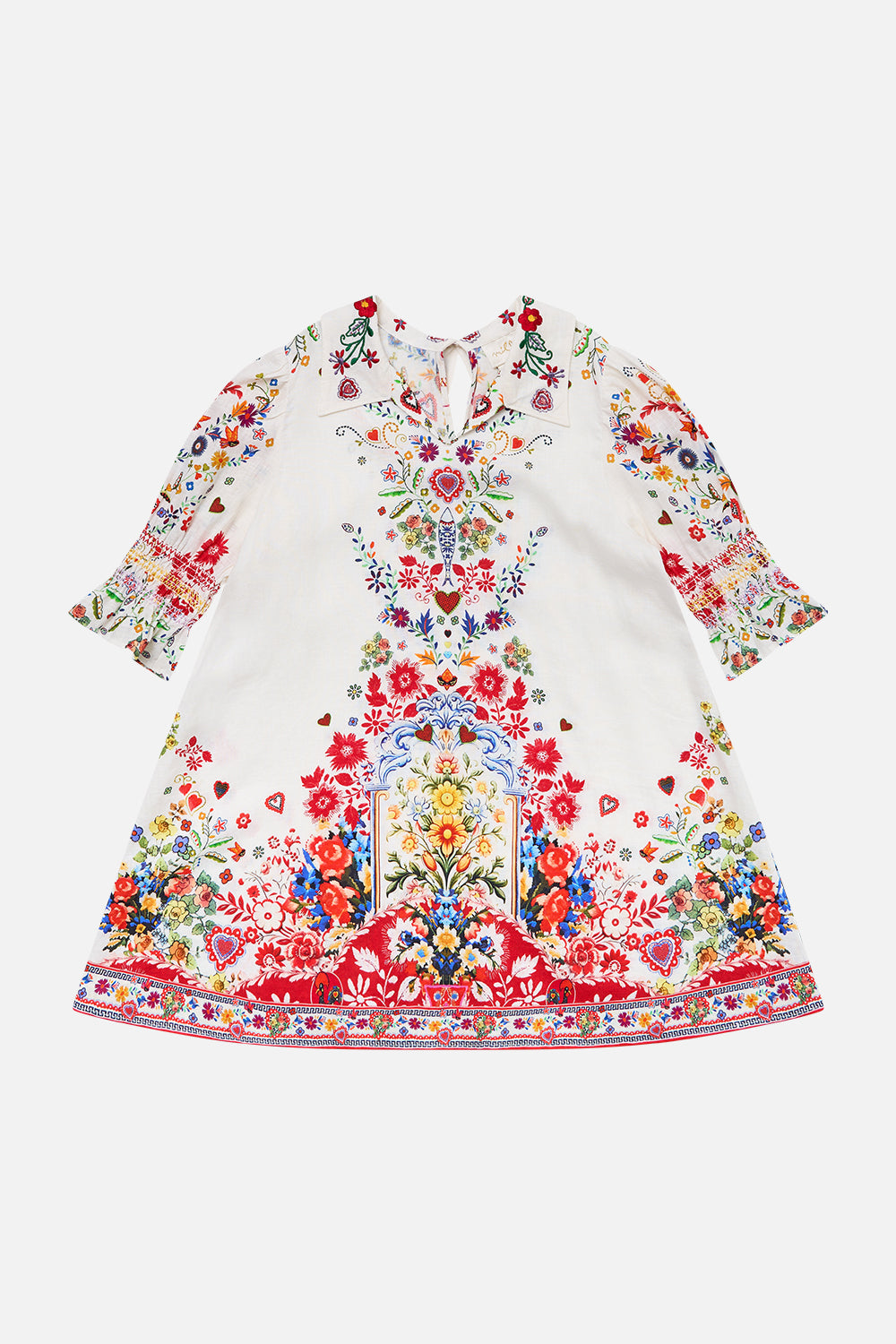 KIDS MINI PUFF SLEEVE COLLARED DRESS 12-14 FAITH, LUCK & JUSTICE