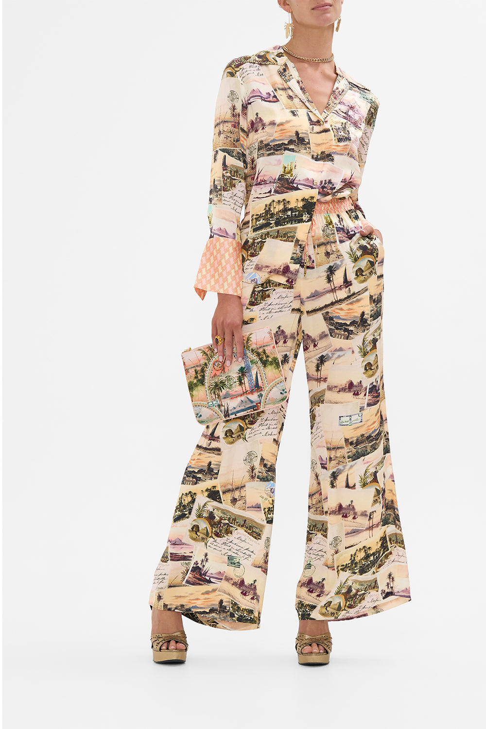 CAMILLA small canvas cluth in Call me in Cairo print.