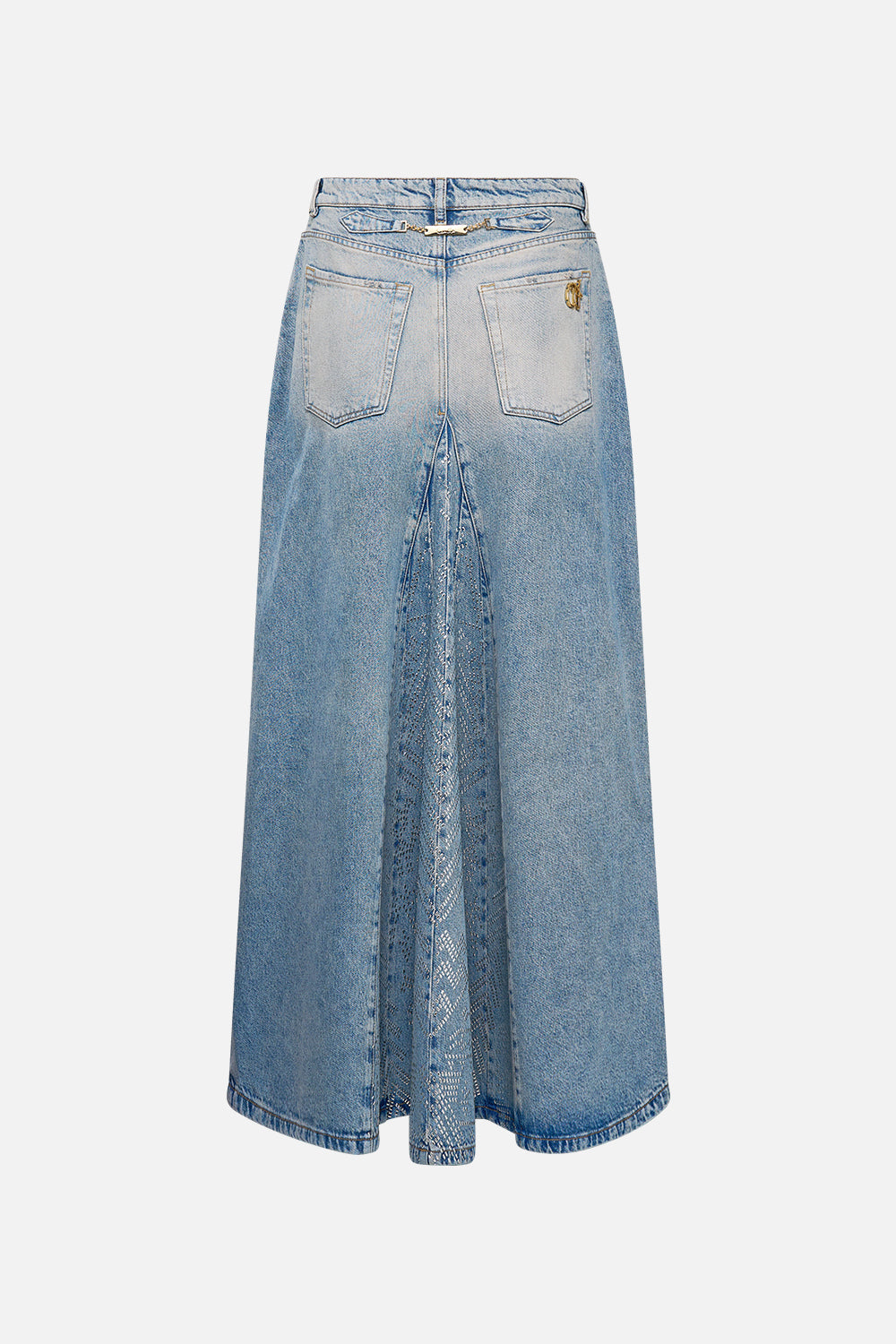 ALIKA OASIS ODYSSEY A-LINE MAXI SKIRT DENIM