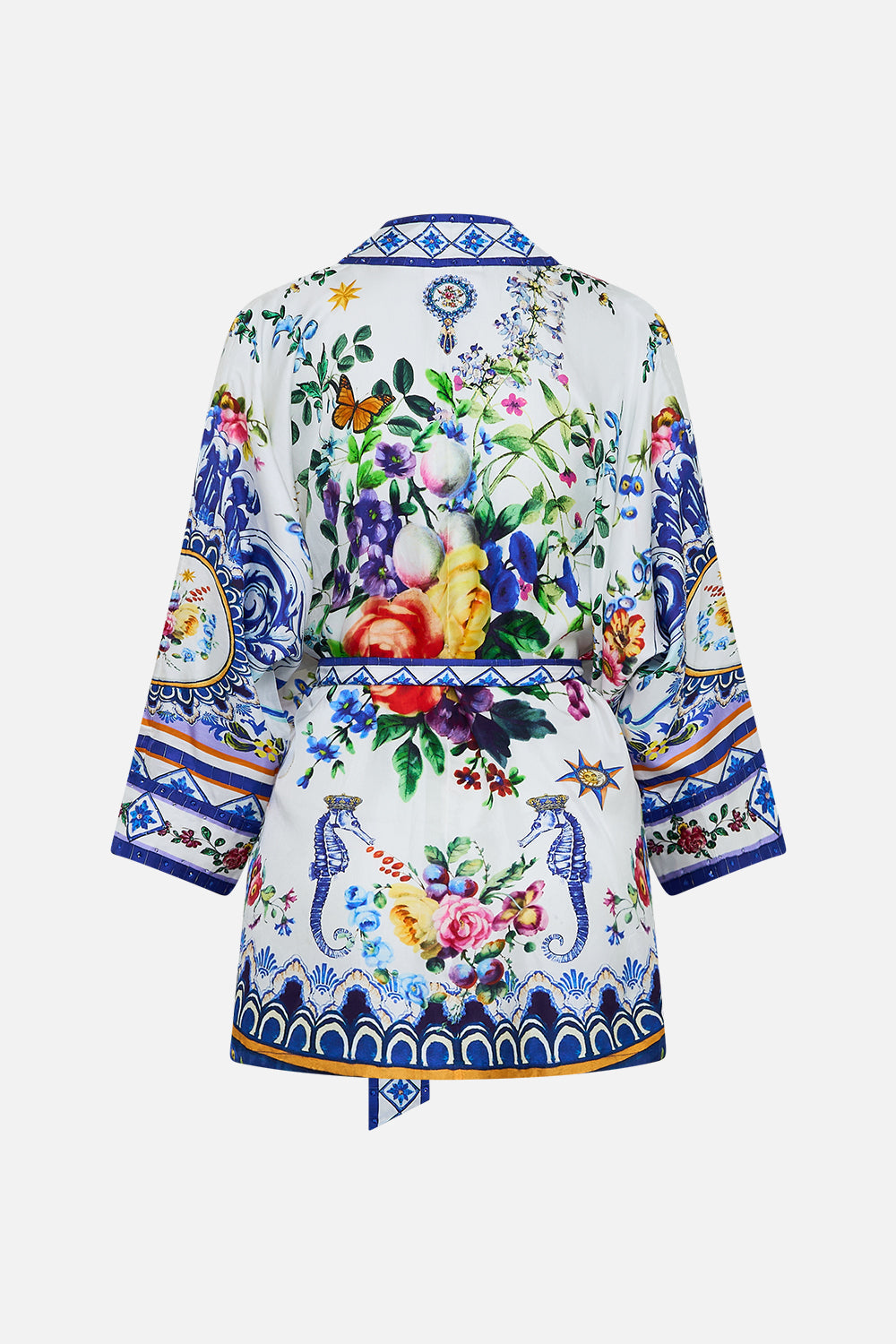 The CAMILLA Short Batwing Layer in our Tiles Darls print.