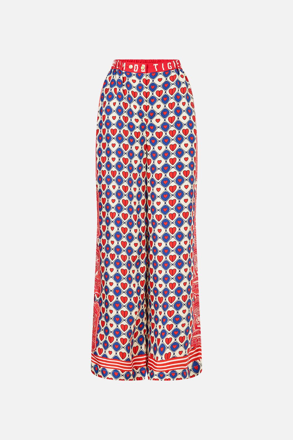 The CAMILLA Button Front Lounge Pant in our Rinse & Roar print.